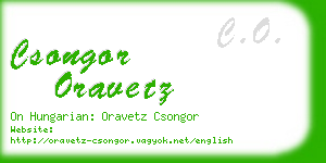 csongor oravetz business card